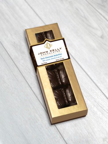 4 Pc John Kelly Dark Chocolate Butterflies