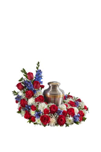 Cremation Wreath In Patriotic